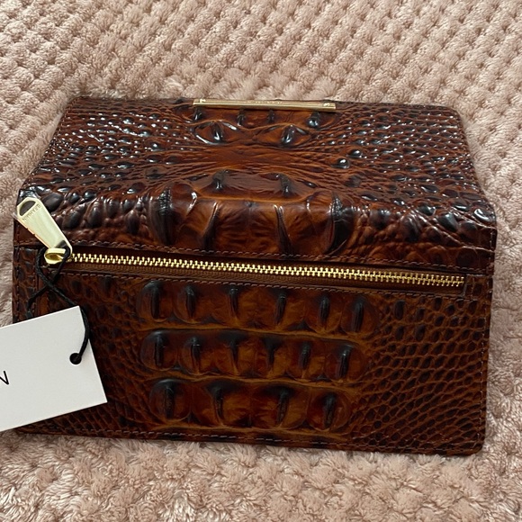 Brahmin Rich Brown Embossed Wallet - Picture 3 of 4